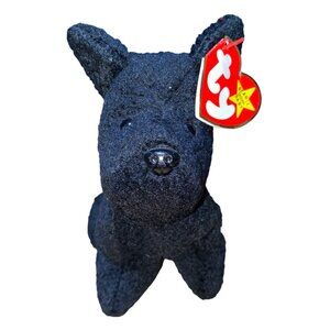 Ty Beanie Babies Scottie Terrier Dog Plush Stuffed Animal Hang 4th Gen Tush 4th